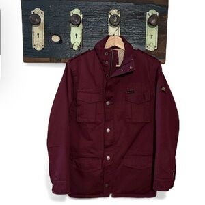 G-Star Raw Burgundy Field Military Fall Winter Jacket Size Medium